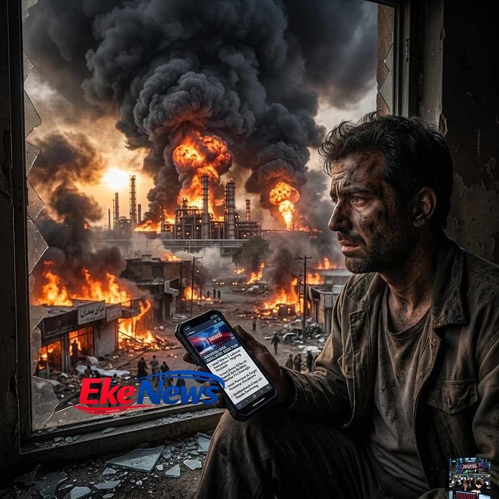 Iranian Strikes Set Kuwait Tower Ablaze